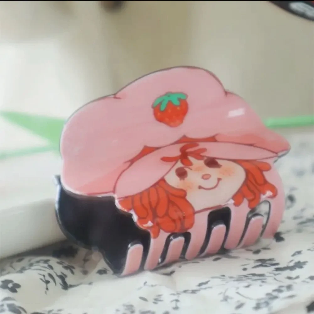 Hair Clip Strawberry Shortcake Pink French Style